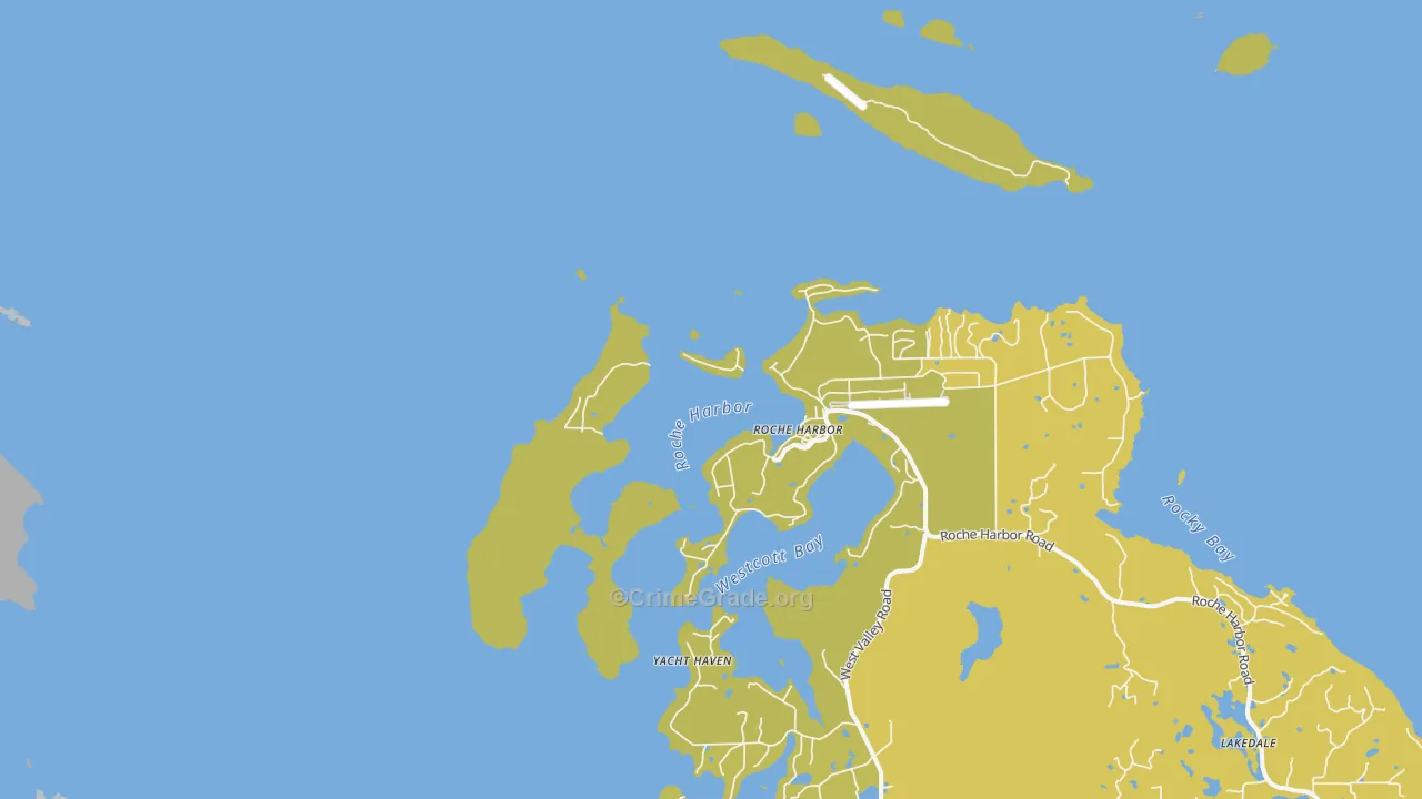Roche Harbor, WA Map of Drug-Related Crime Rates