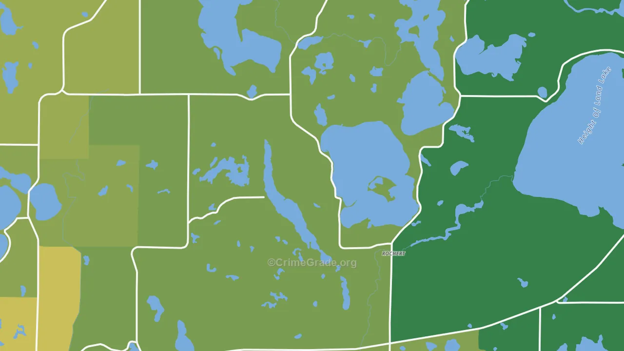 Rochert, MN Map of Drug-Related Crime Rates
