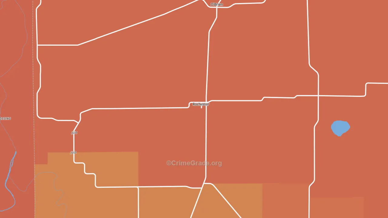 Rochester, TX Map of Drug-Related Crime Rates