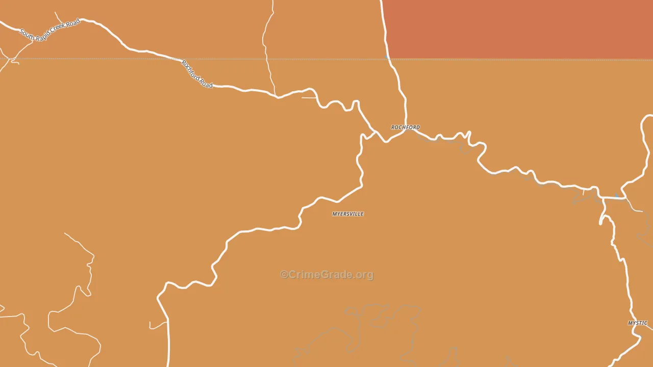 Rochford, SD Map of Drug-Related Crime Rates