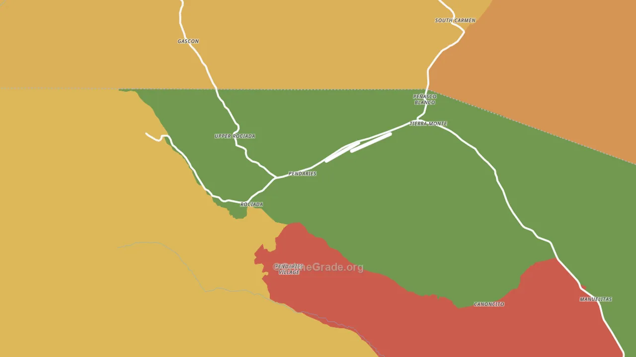Rociada, NM Map of Drug-Related Crime Rates