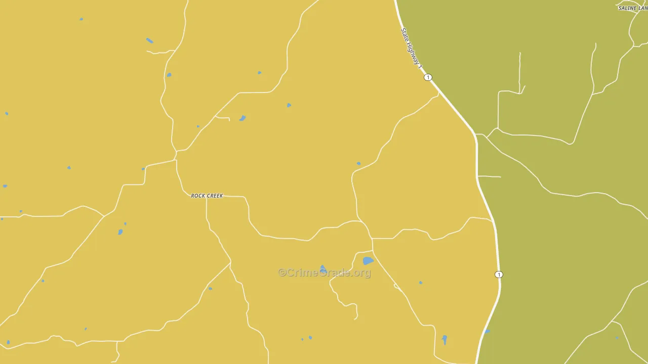 Rock Creek, IL Map of Drug-Related Crime Rates