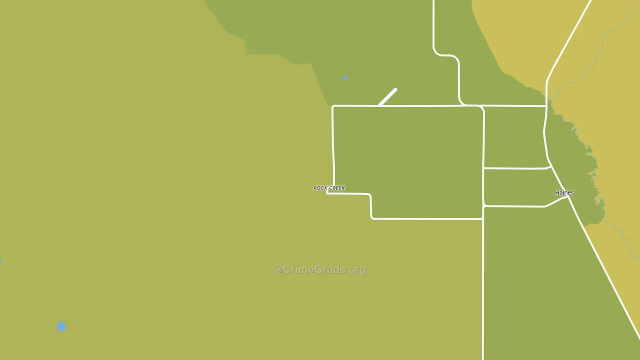 Rock Creek, OR Map of Drug-Related Crime Rates