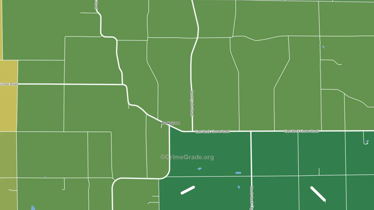 Rock Grove, IL Map of Drug-Related Crime Rates
