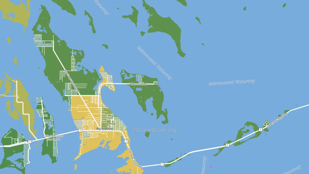 Rock Harbor, FL Map of Drug-Related Crime Rates