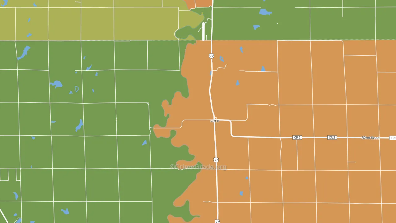 Rock, KS Map of Drug-Related Crime Rates