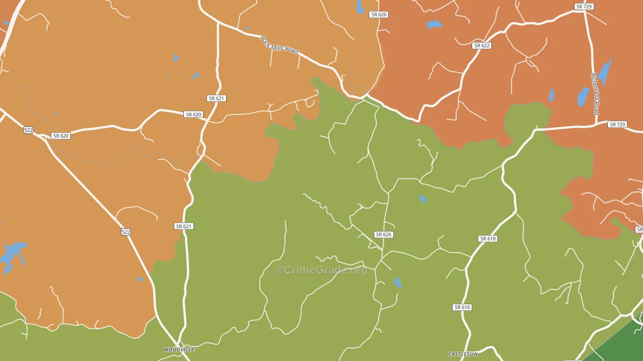 Rock Mills, VA Map of Drug-Related Crime Rates