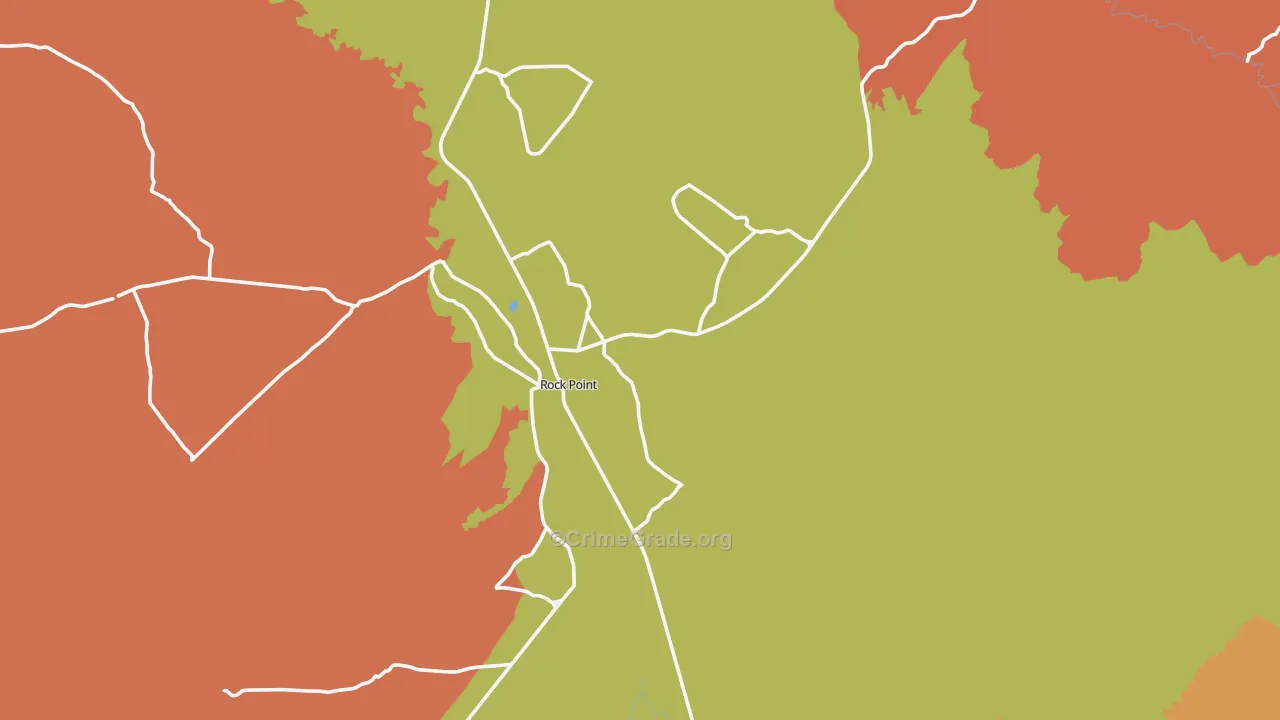 Rock Point, AZ Map of Drug-Related Crime Rates