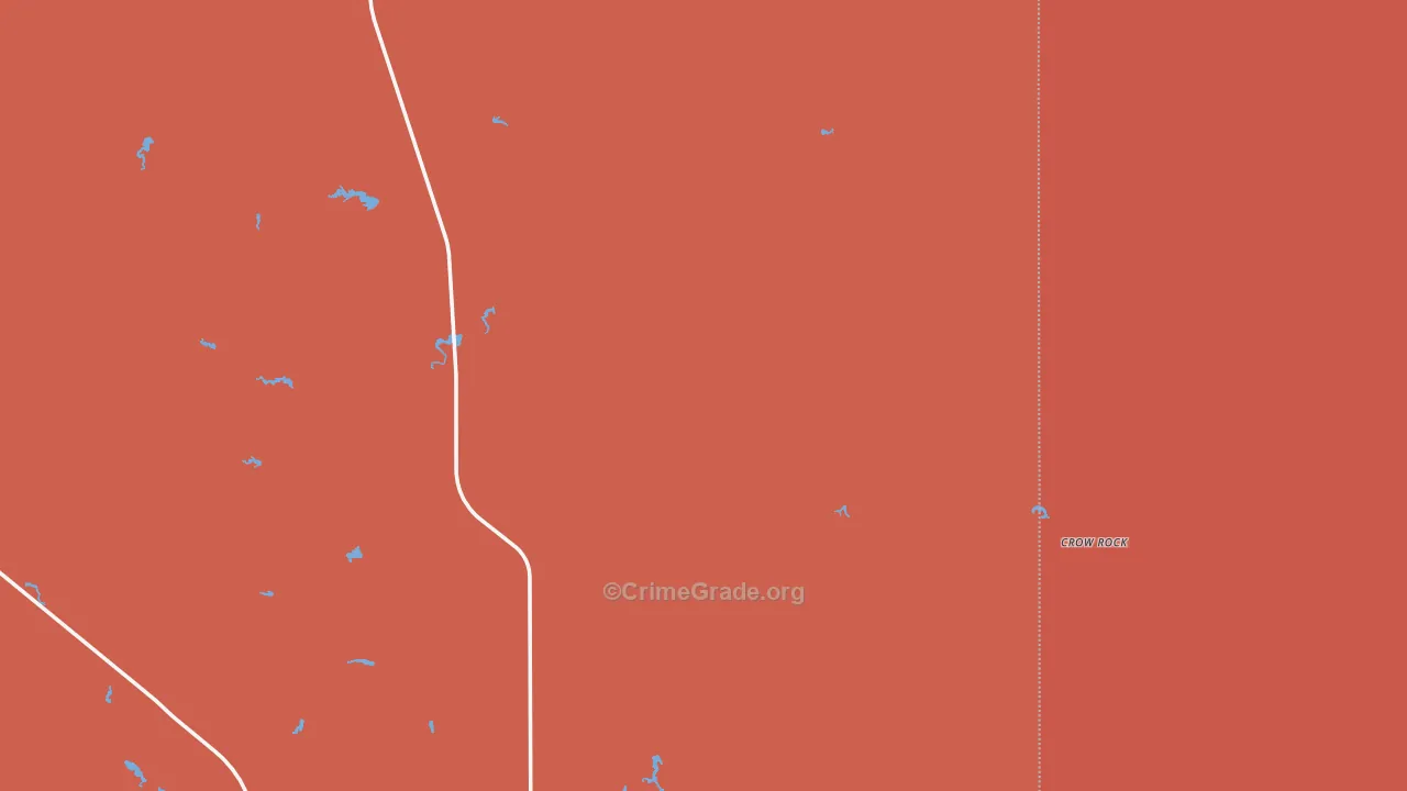 Rock Springs, MT Map of Drug-Related Crime Rates
