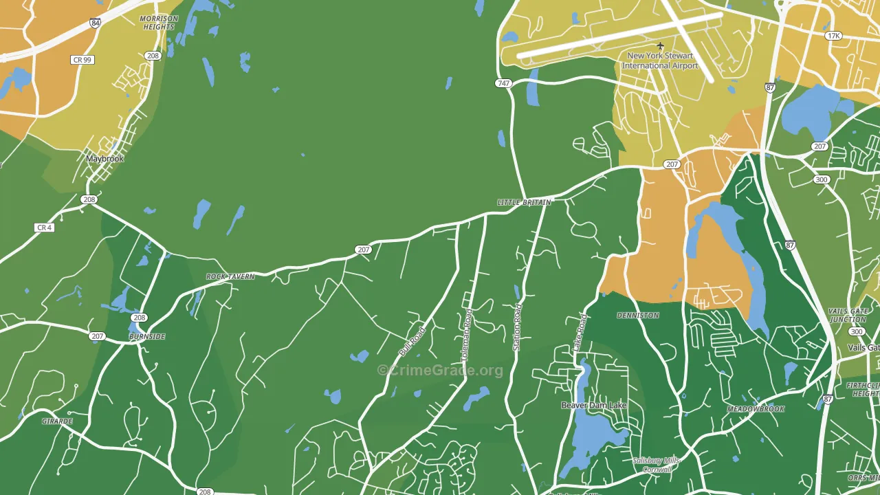 Rock Tavern, NY Map of Drug-Related Crime Rates