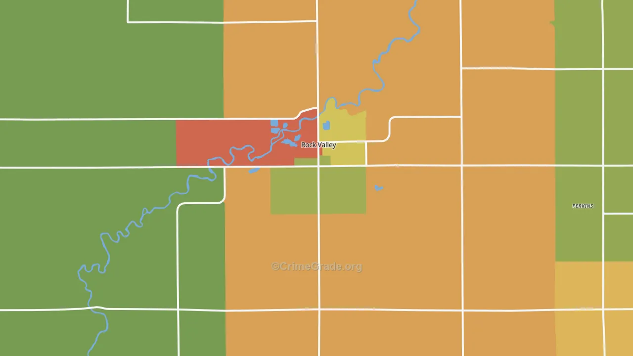 Rock Valley, IA Map of Drug-Related Crime Rates