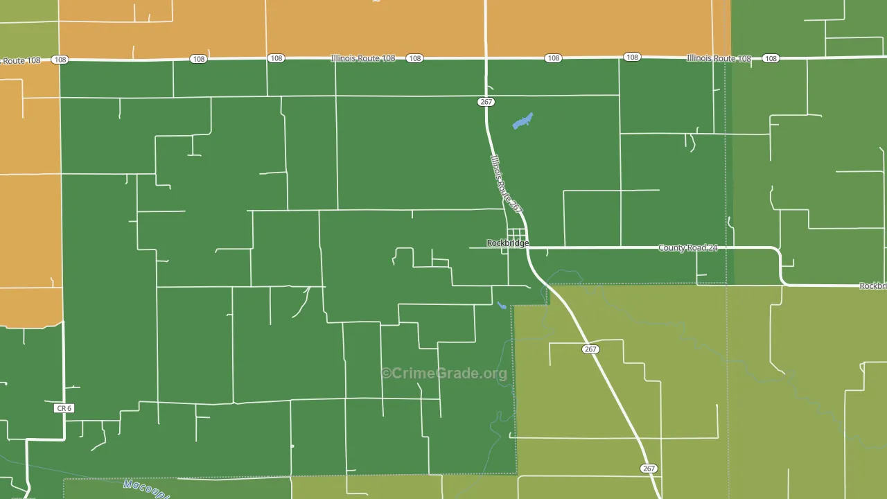 Rockbridge, IL Map of Drug-Related Crime Rates