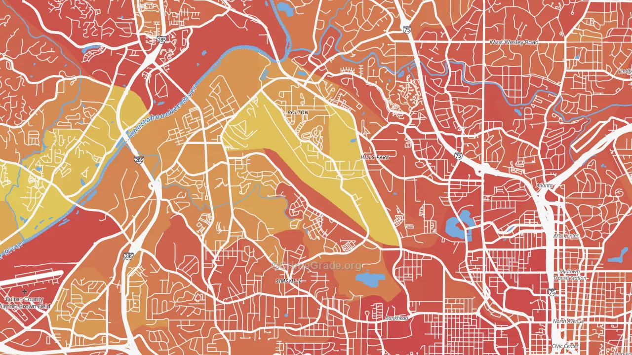 Rockdale, Atlanta, GA Map of Drug-Related Crime Rates