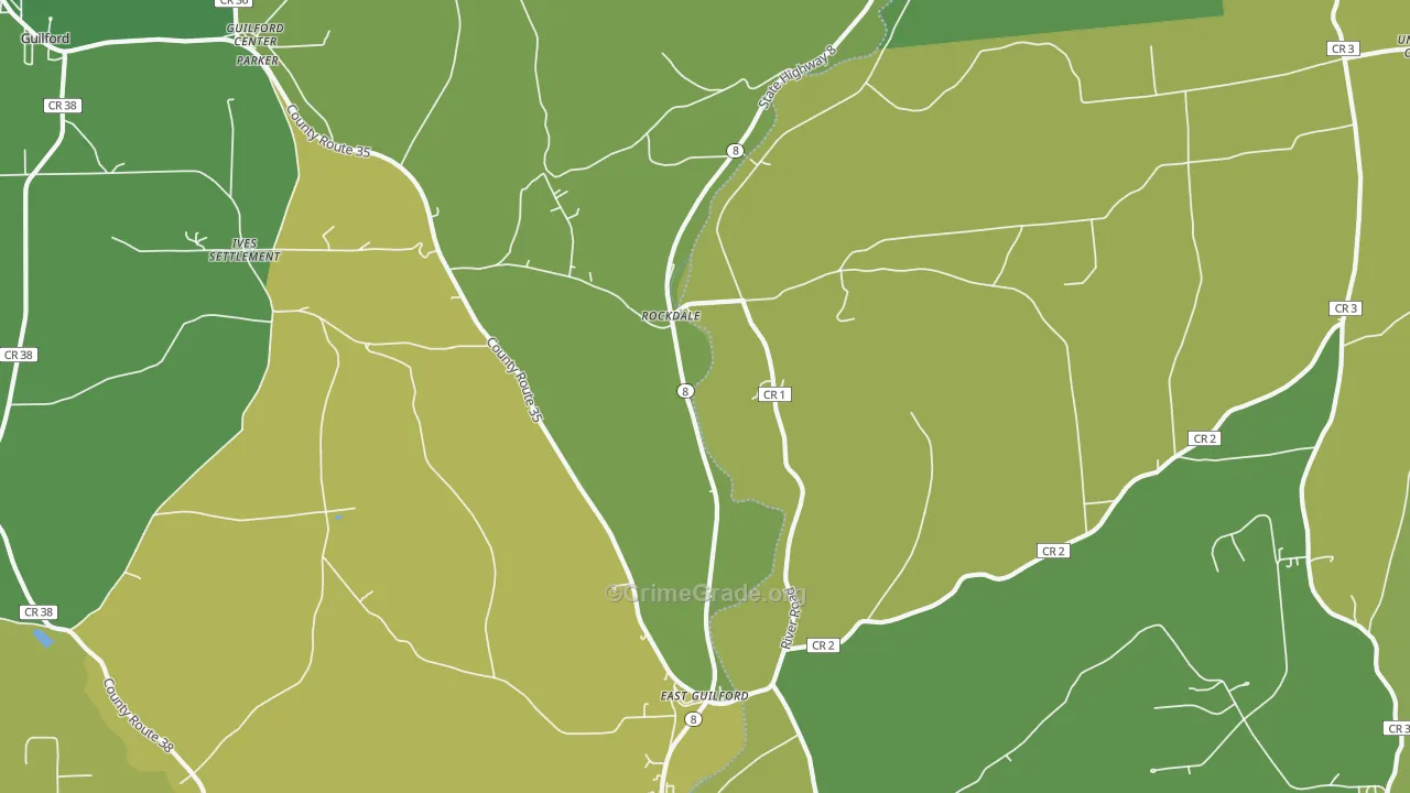 Rockdale, NY Map of Drug-Related Crime Rates