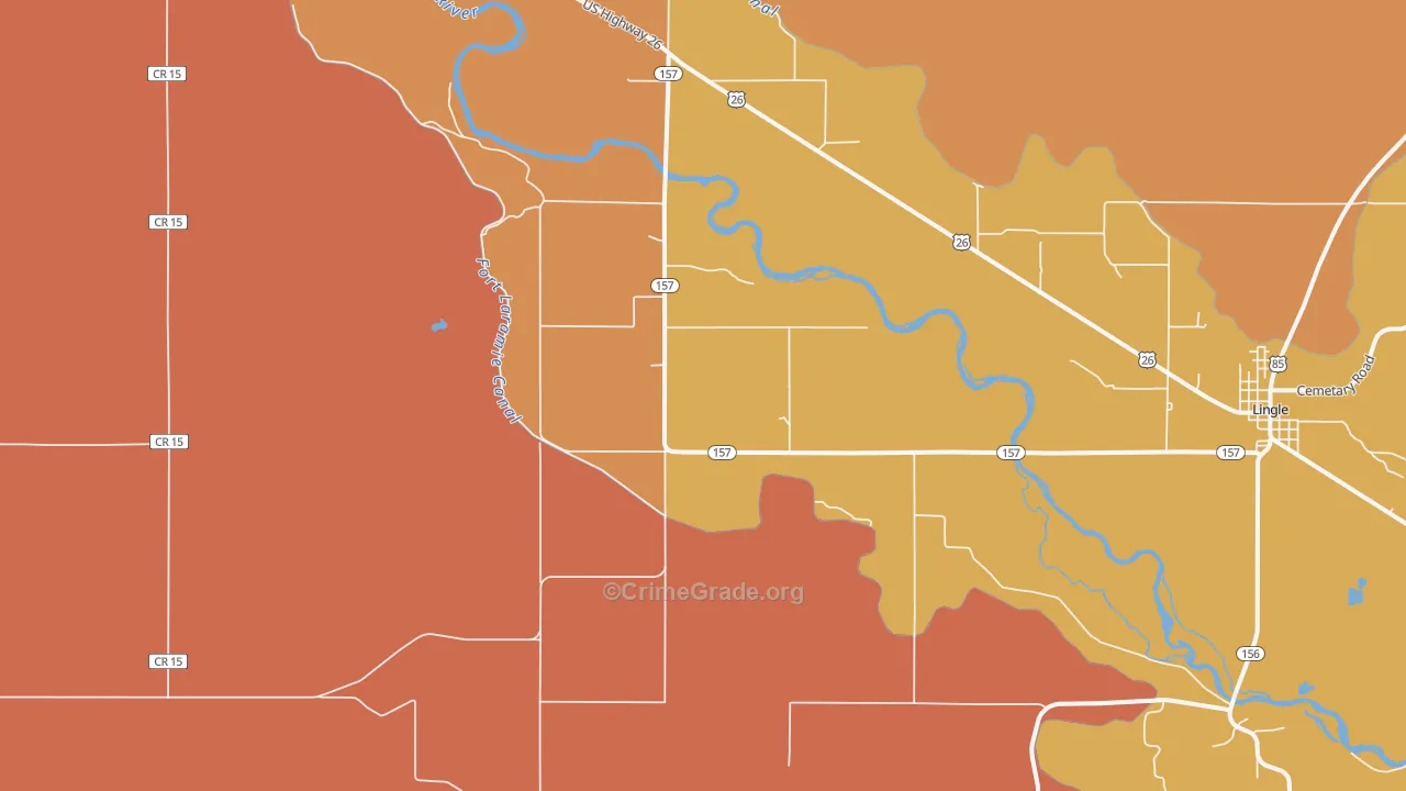 Rockeagle, WY Map of Drug-Related Crime Rates