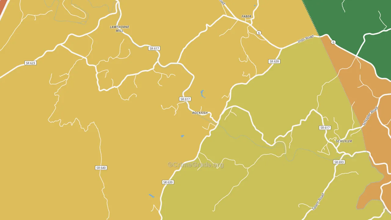 Rockfish, VA Map of Drug-Related Crime Rates