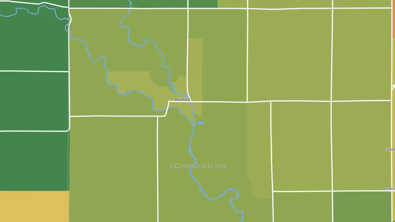Rockford, IA Map of Drug-Related Crime Rates