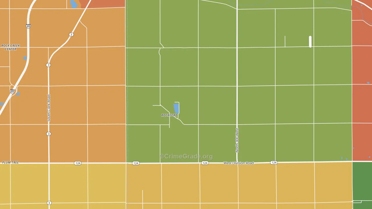 Rockford, IN Map of Drug-Related Crime Rates