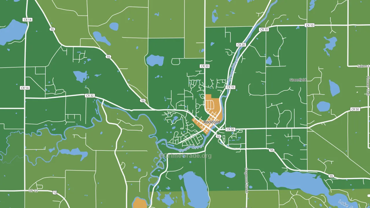 Rockford, MN Map of Drug-Related Crime Rates