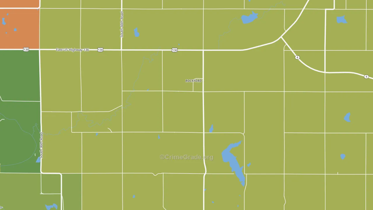 Rockford, NE Map of Drug-Related Crime Rates