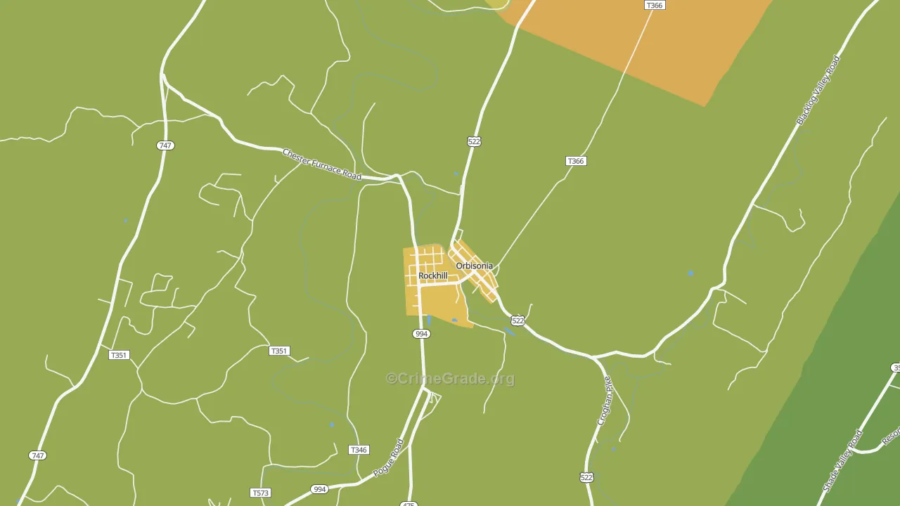 Rockhill Furnace, PA Map of Drug-Related Crime Rates