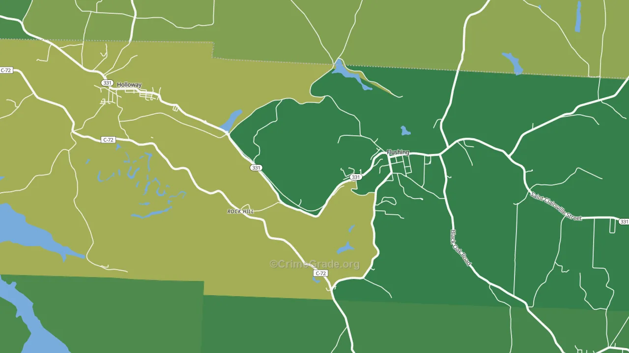Rockhill, OH Map of Drug-Related Crime Rates