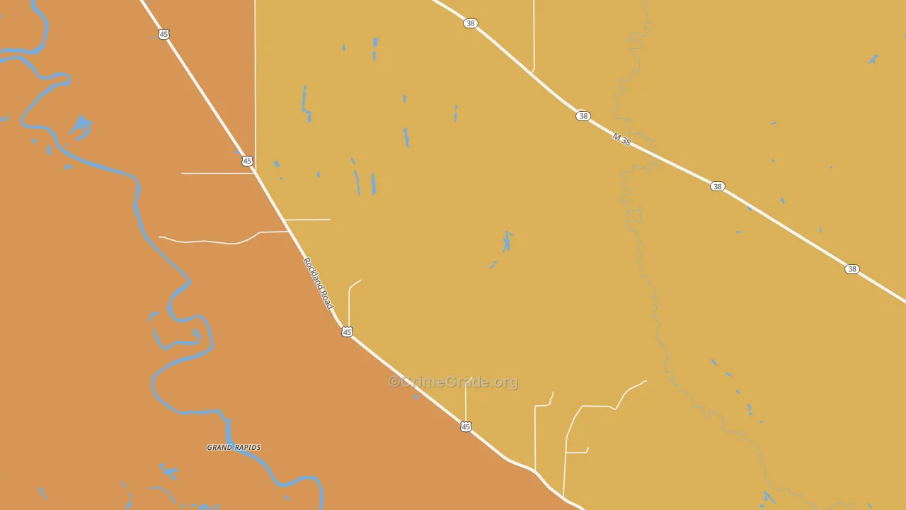Rockland, MI Map of Drug-Related Crime Rates