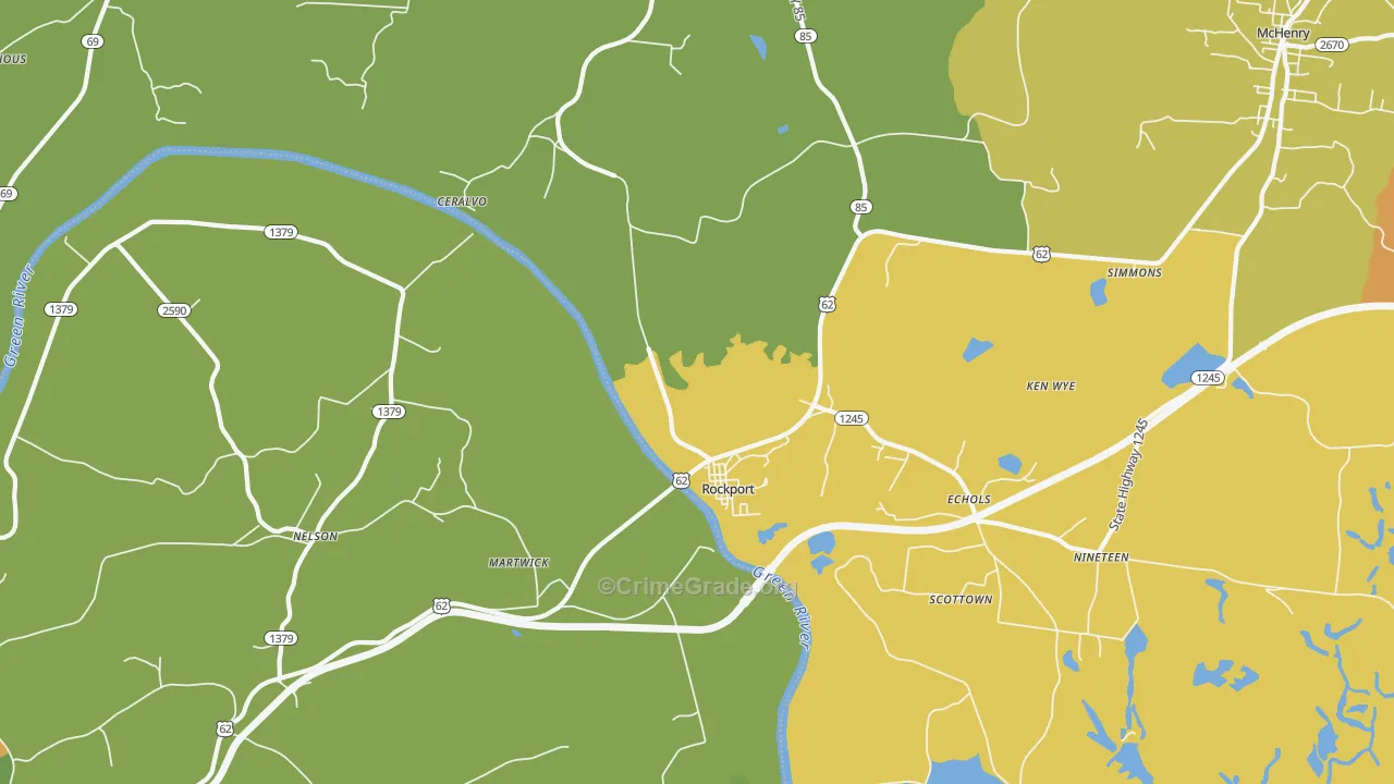 Rockport, KY Map of Drug-Related Crime Rates