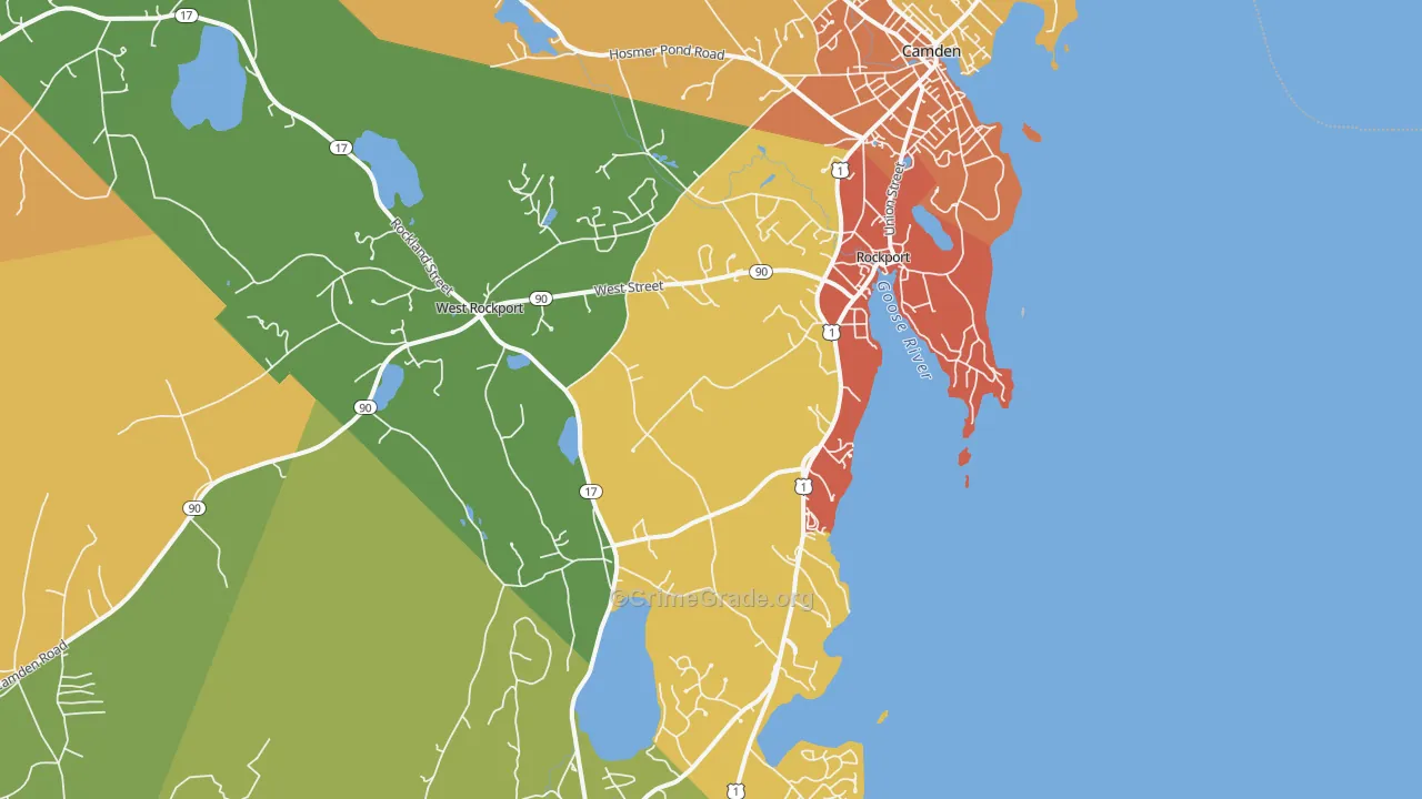 Rockport, ME Map of Drug-Related Crime Rates