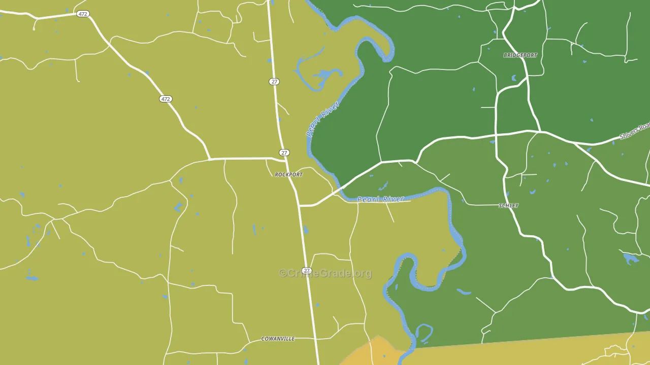 Rockport, MS Map of Drug-Related Crime Rates