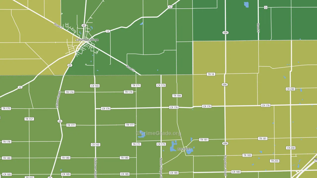 Rockport, OH Map of Drug-Related Crime Rates