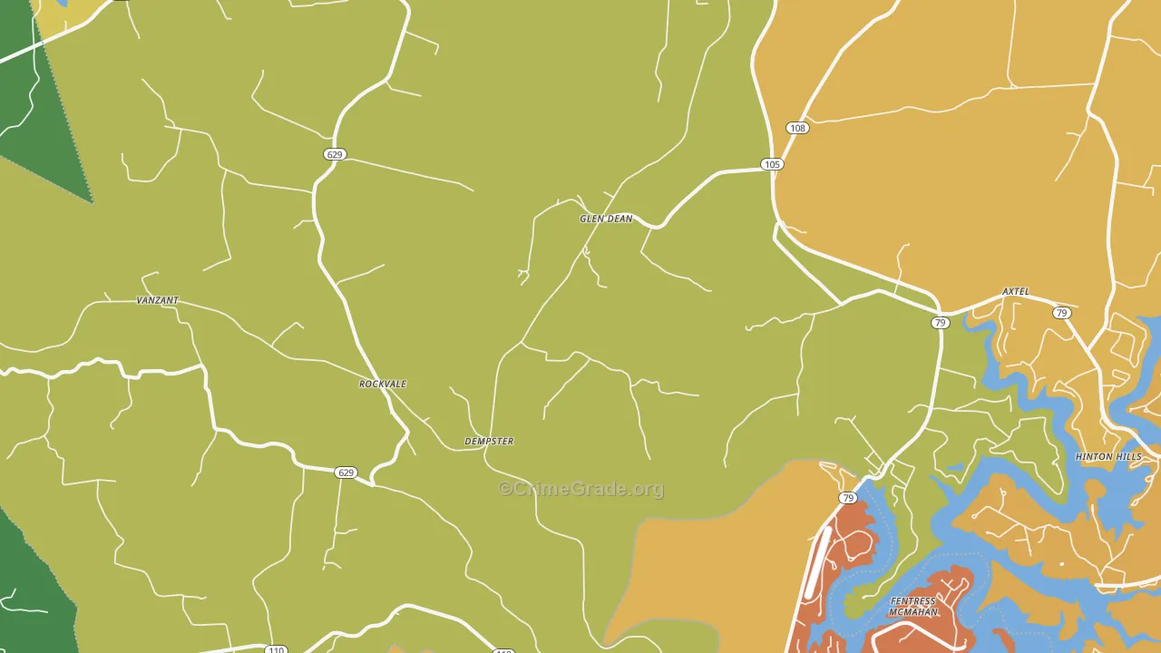 Rockvale, KY Map of Drug-Related Crime Rates