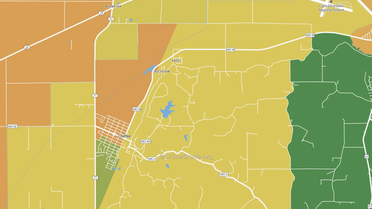 Rockview, MO Map of Drug-Related Crime Rates