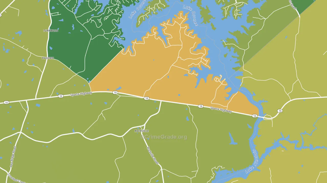 Rockville, GA Map of Drug-Related Crime Rates