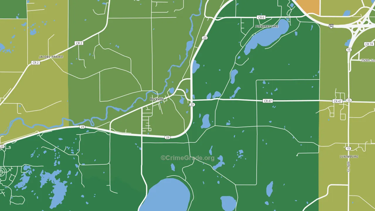 Rockville, MN Map of Drug-Related Crime Rates