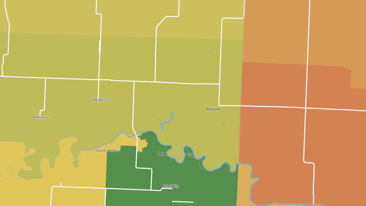 Rockville, MO Map of Drug-Related Crime Rates