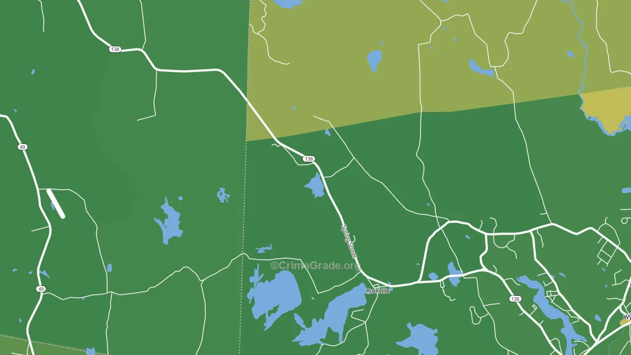 Rockville, RI Map of Drug-Related Crime Rates