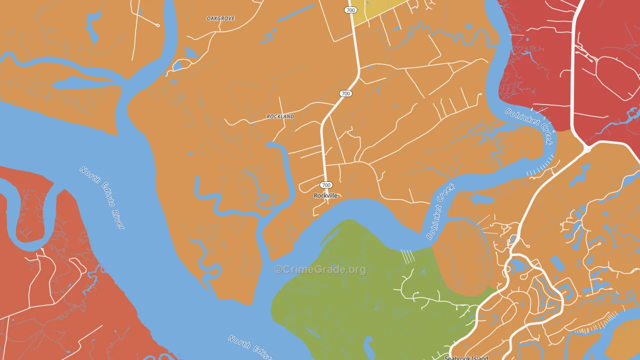 Rockville, SC Map of Drug-Related Crime Rates