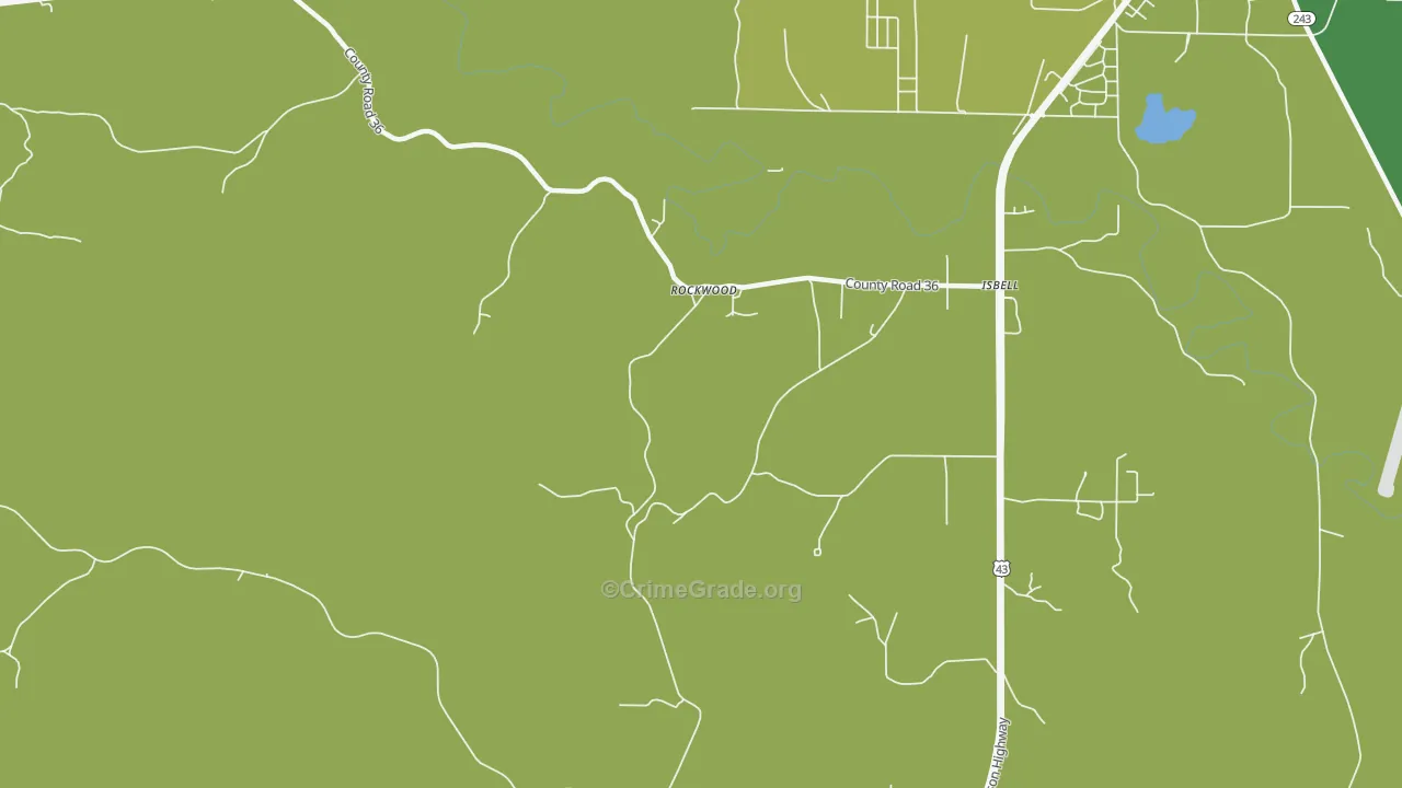 Rockwood, AL Map of Drug-Related Crime Rates