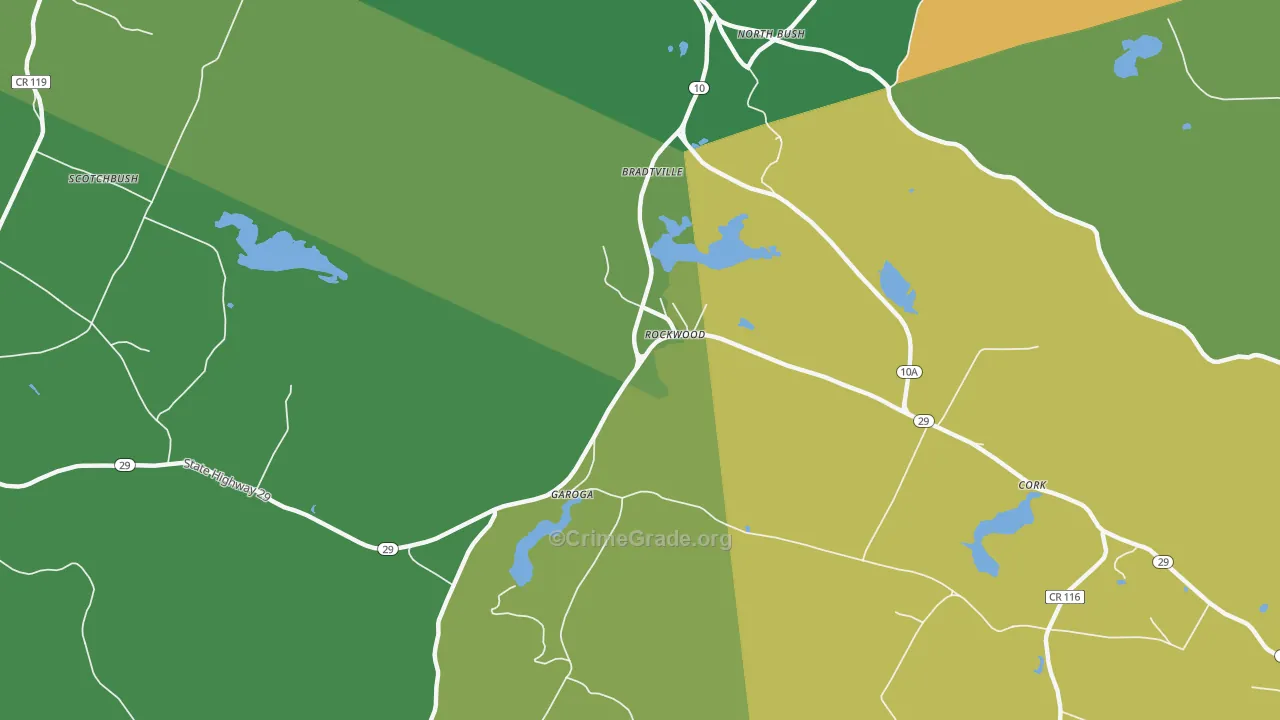 Rockwood, NY Map of Drug-Related Crime Rates