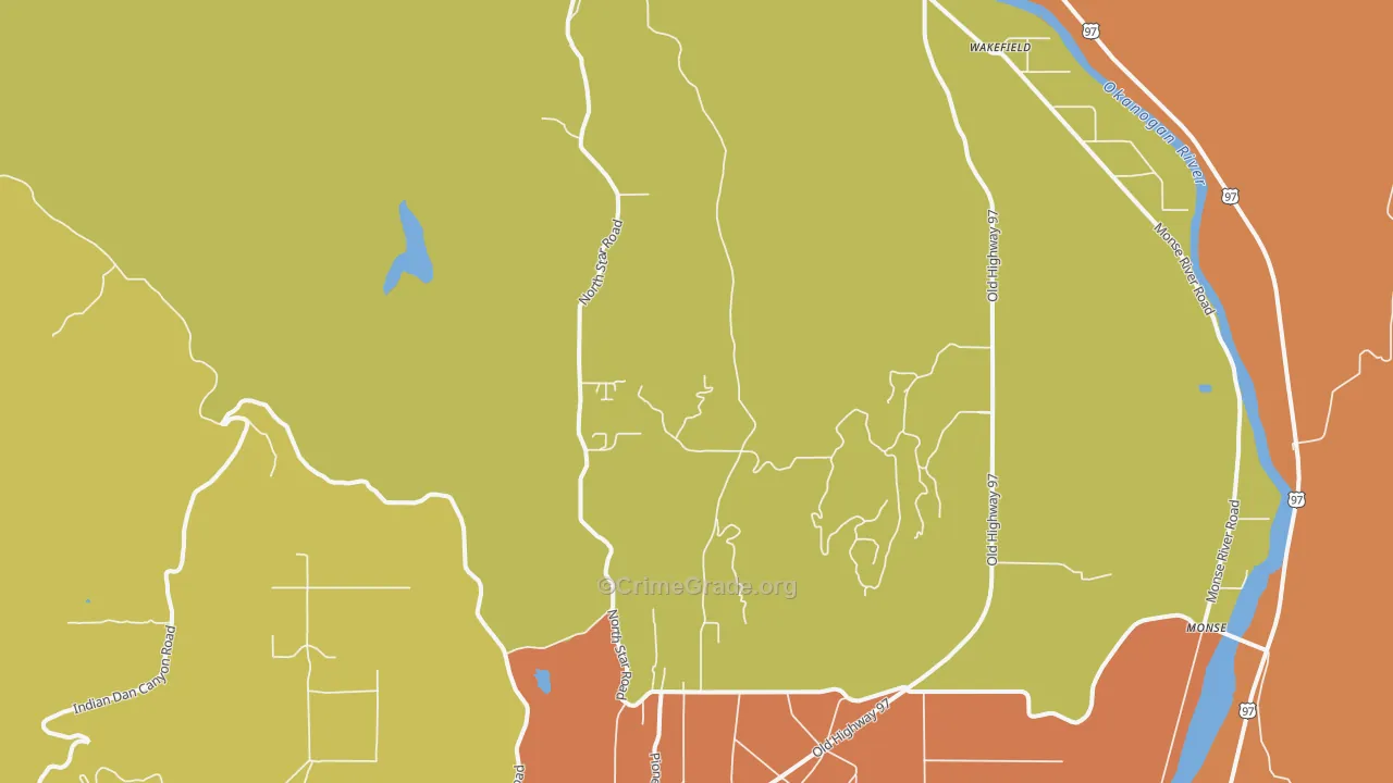 Rocky Butte, WA Map of Drug-Related Crime Rates