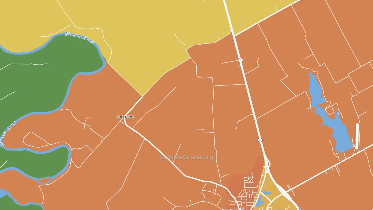 Rocky Hill, TX Map of Drug-Related Crime Rates