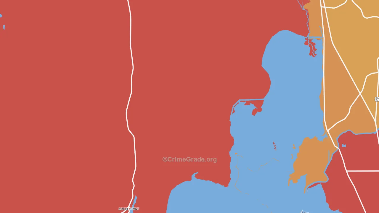 Rocky Point, OR Map of Drug-Related Crime Rates