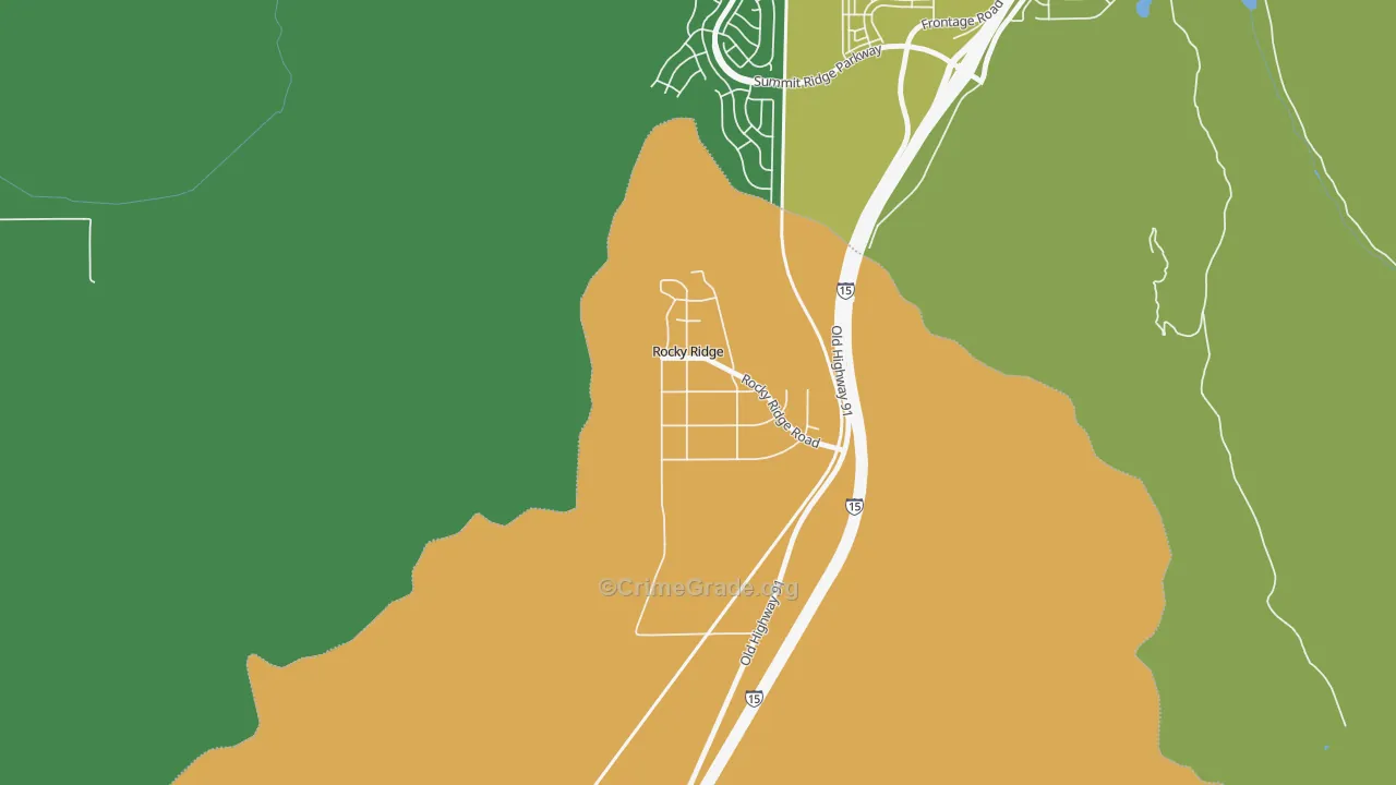Rocky Ridge, UT Map of Drug-Related Crime Rates