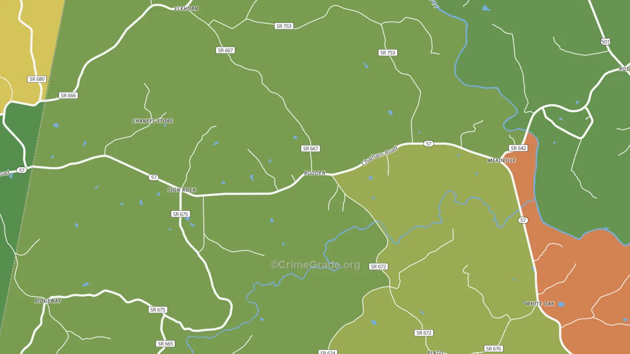 Rodden, VA Map of Drug-Related Crime Rates