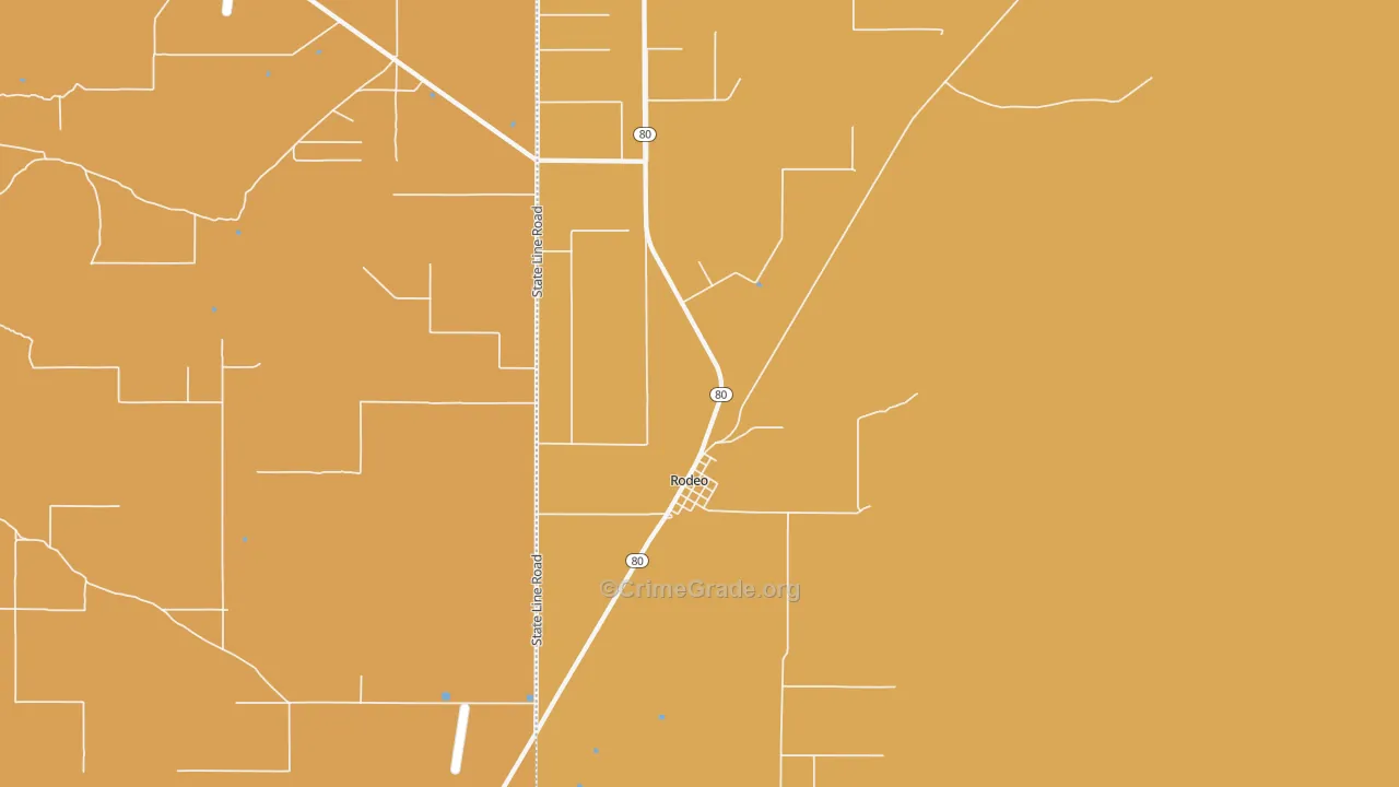 Rodeo, NM Map of Drug-Related Crime Rates
