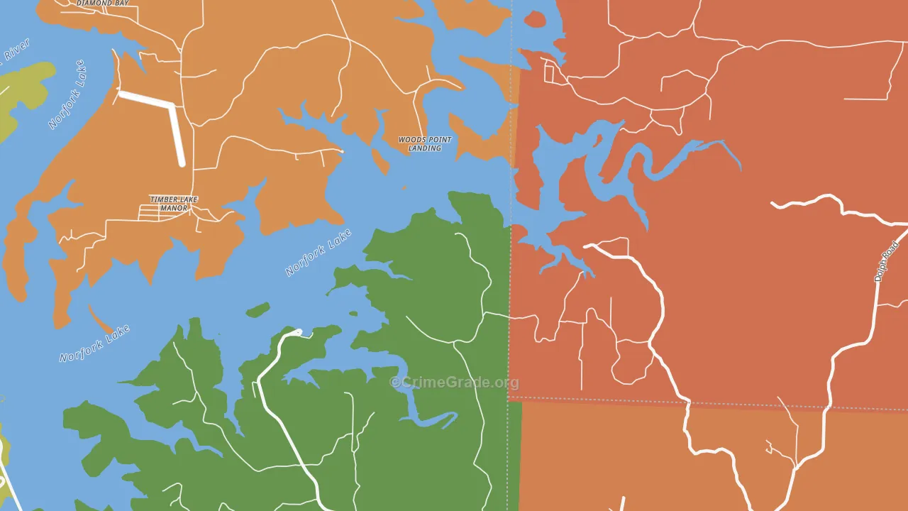 Rodney, AR Map of Drug-Related Crime Rates