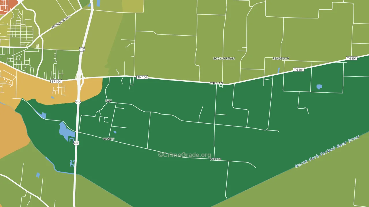 RoEllen, TN Map of Drug-Related Crime Rates