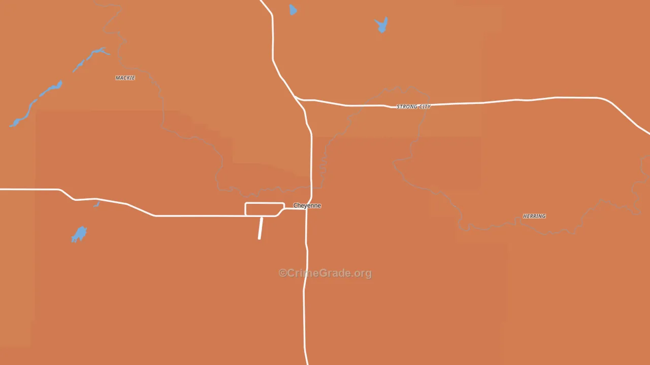 Roger Mills County, OK Map of Drug-Related Crime Rates