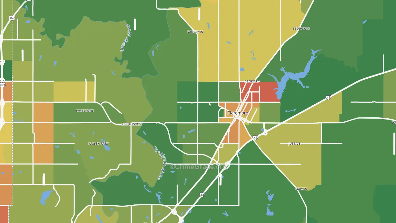 Rogers County, OK Map of Drug-Related Crime Rates
